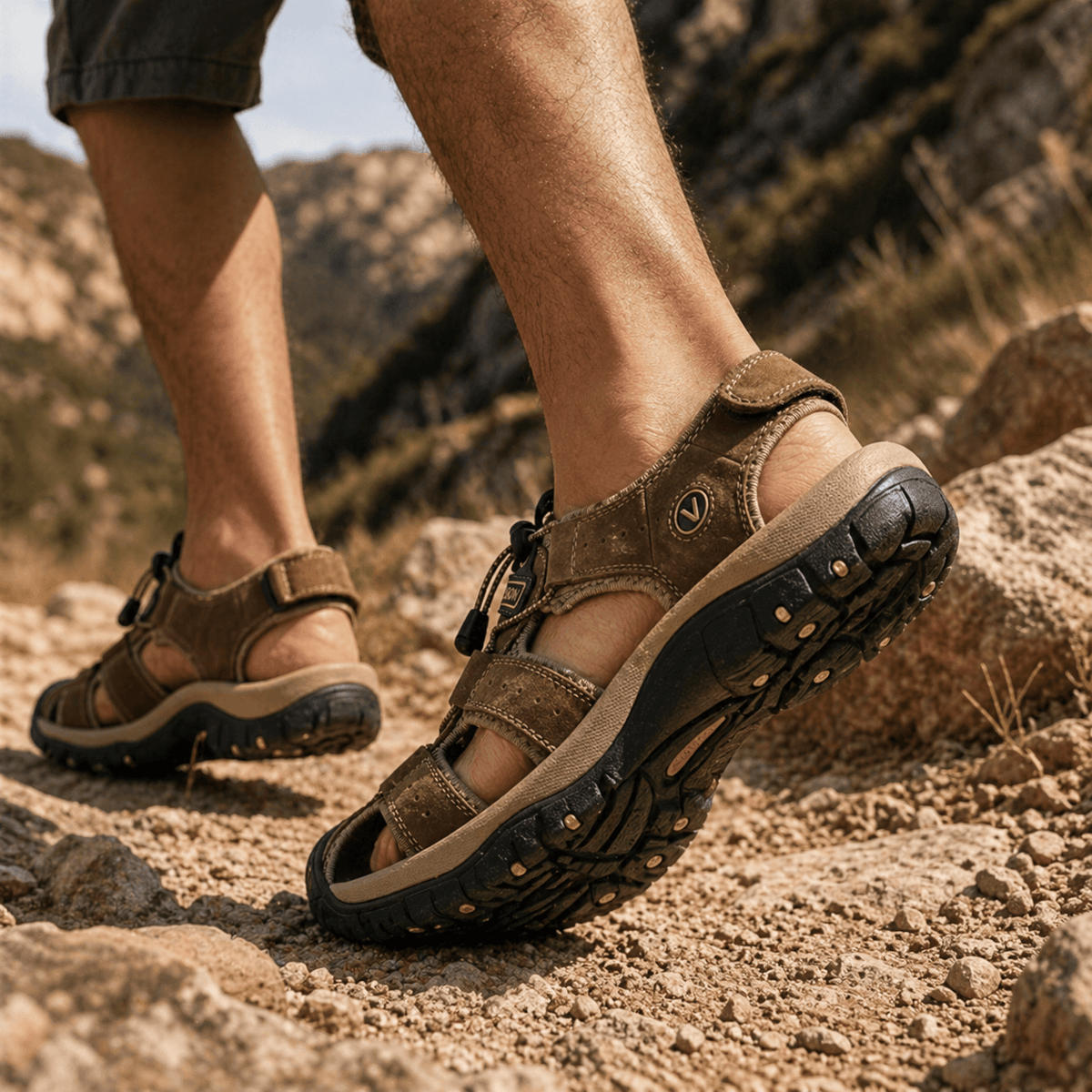 Mon Esprit Nature Sandales d'été en cuir - Trailvora