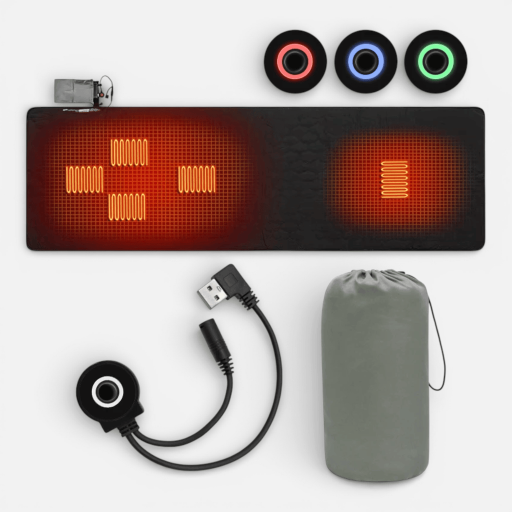 Mon Esprit Nature Tapis de couchage chauffant USB pour Camping - Evo 3
