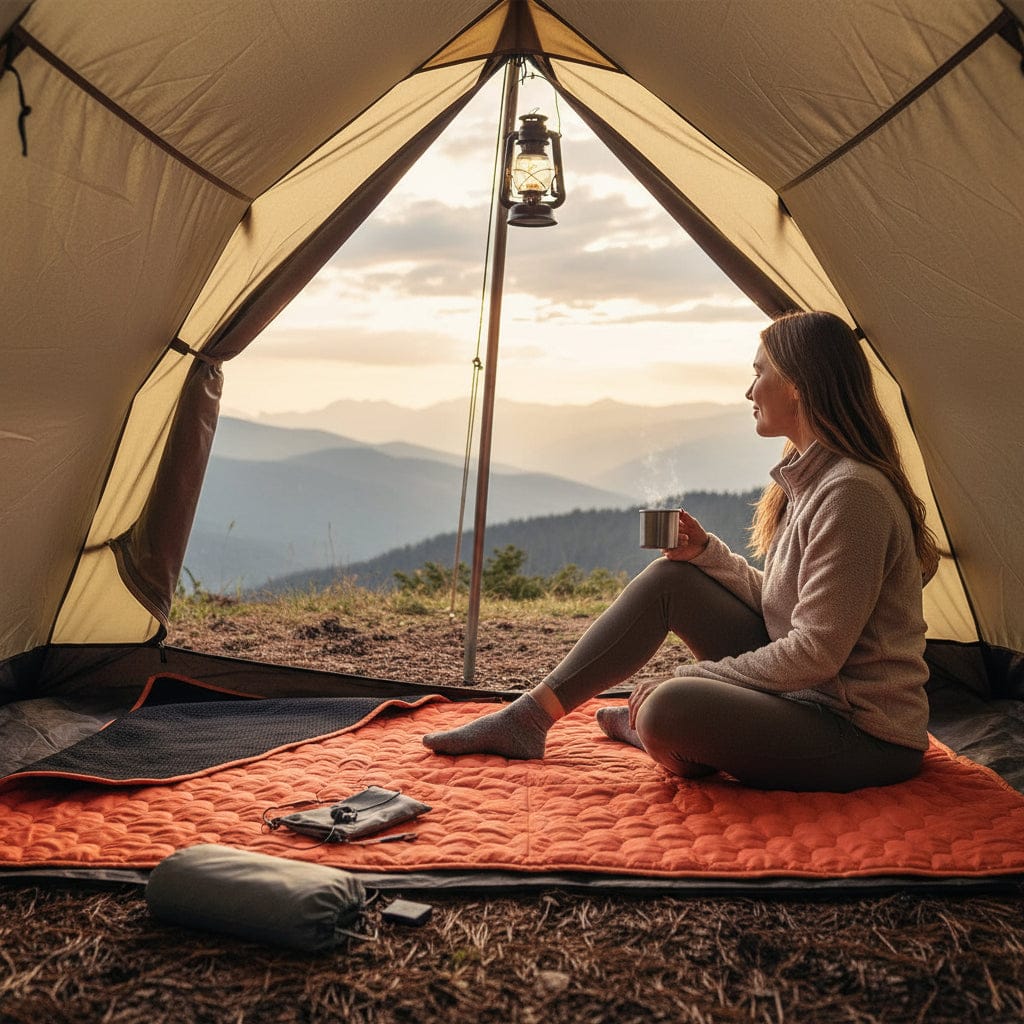 Mon Esprit Nature Tapis de couchage chauffant USB pour Camping - Evo 3 Image