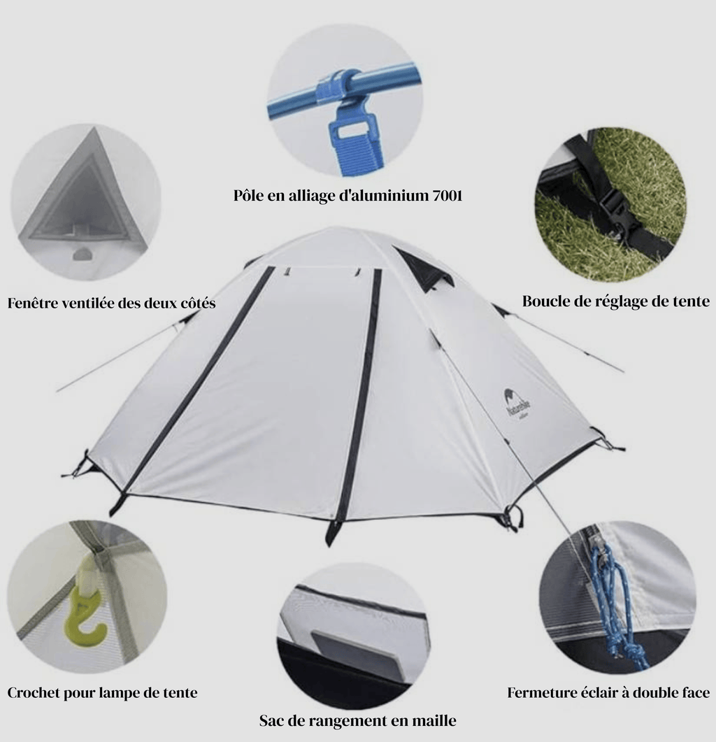Mon Esprit Nature Tente de camping double couche - Horizon 4P