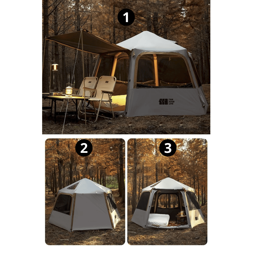 Mon Esprit Nature Tente de camping gonflable 4 saisons - Shelto