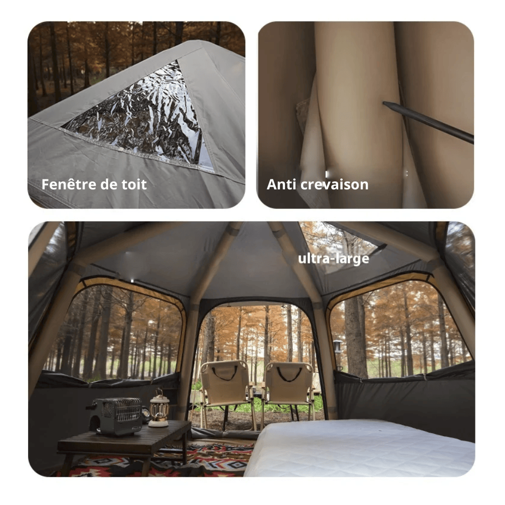 Mon Esprit Nature Tente de camping gonflable 4 saisons - Shelto