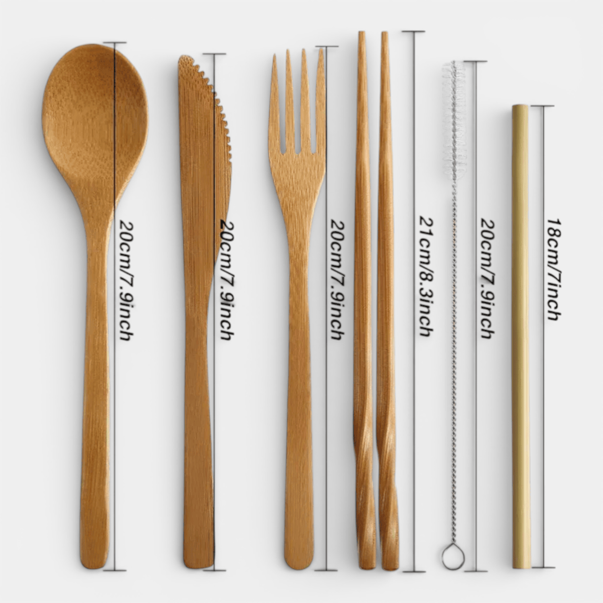 Mon Esprit Nature Vaisselle de voyage en bambou