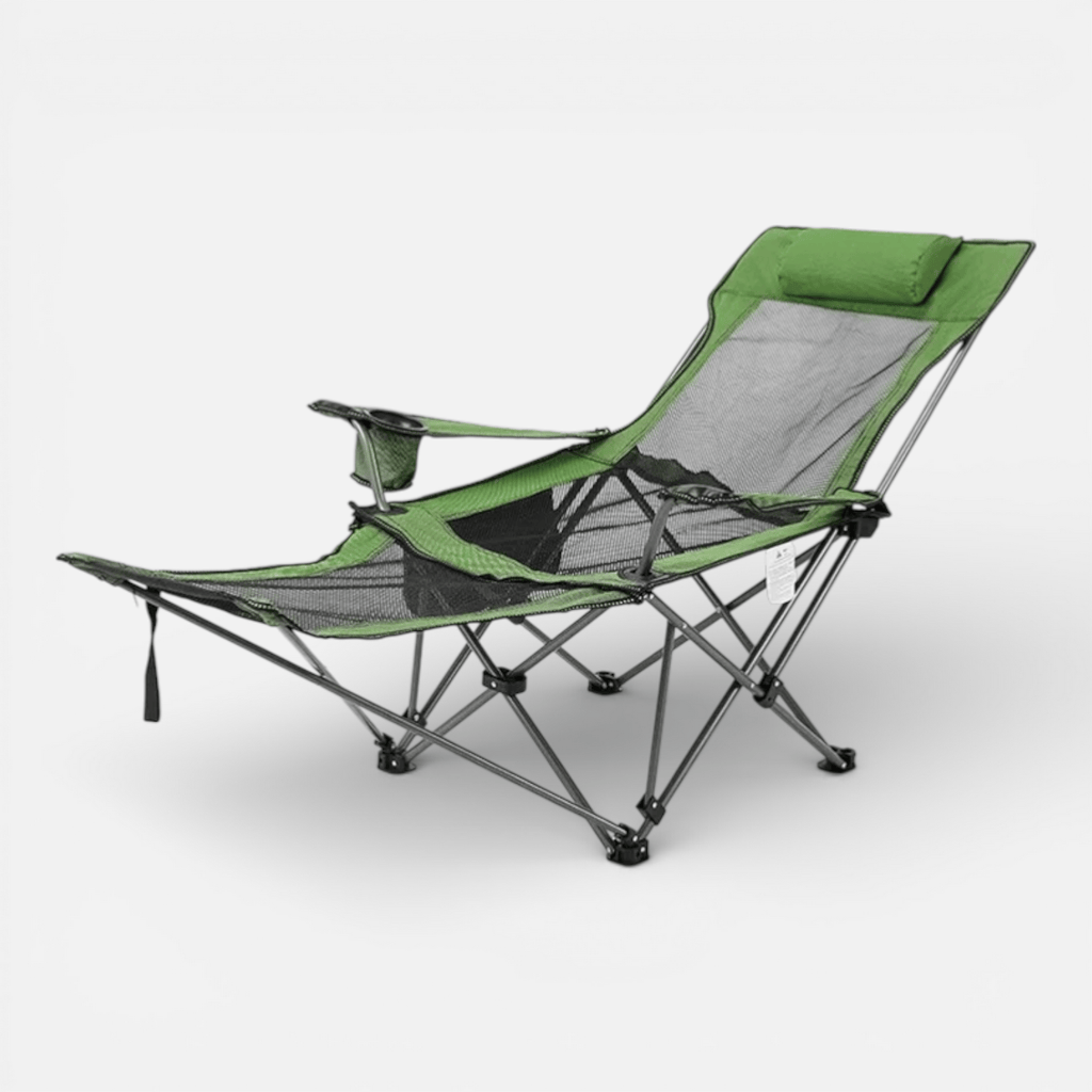 Mon Esprit Nature Vert Chaise longue de camping inclinable et portable - ApexDry