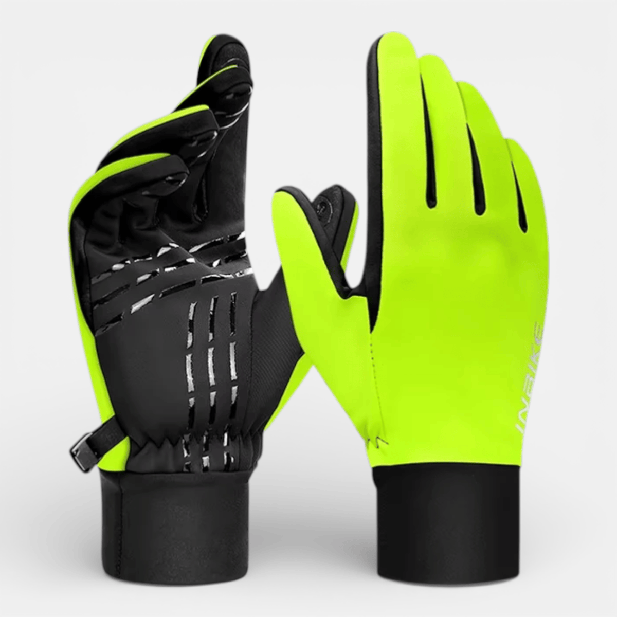Mon Esprit Nature vert fluo / S Gants chauds polaires