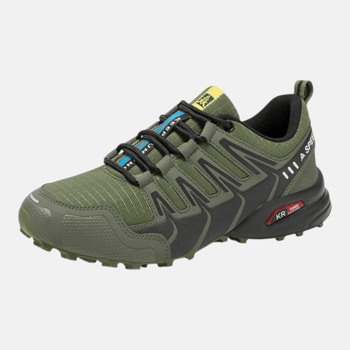 Mon Esprit Nature Vert Olive / 40 Chaussures Randonnée Imperméables et Antidérapantes - FourWalk