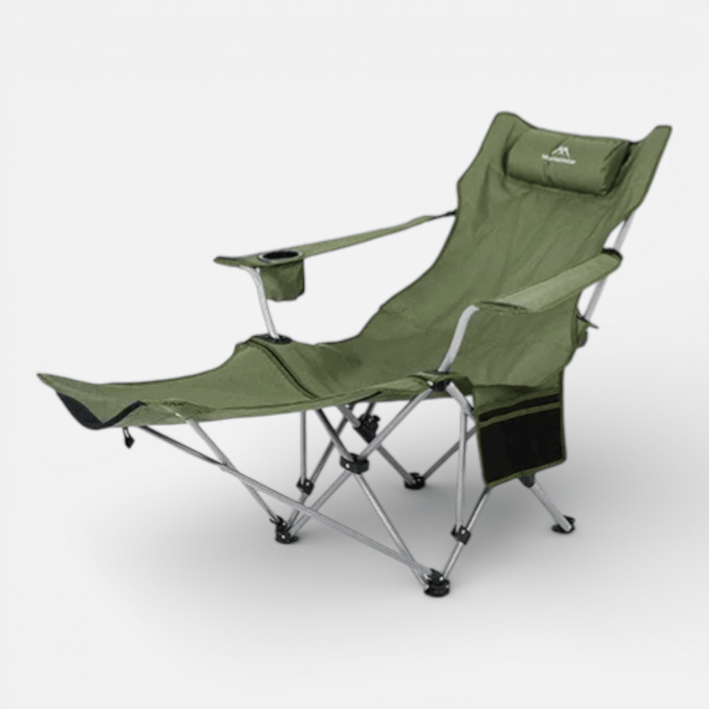 Mon Esprit Nature Vert Olive Chaise longue pliante de camping - Blaze
