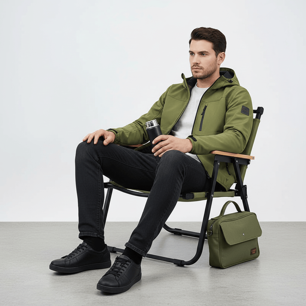 Mon Esprit Nature Vert Olive Lot de chaises pliantes x2 - WildForge