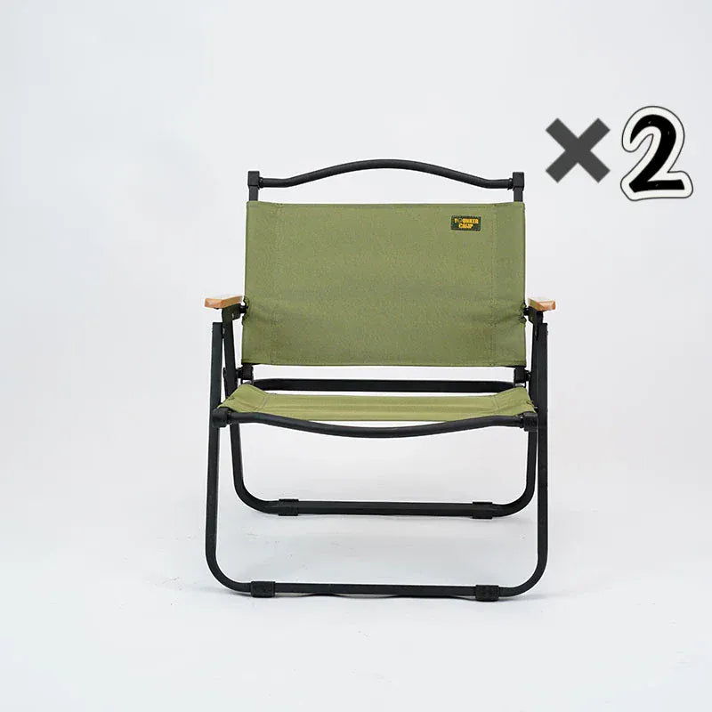 Mon Esprit Nature Vert Olive Lot de chaises pliantes x2 - WildForge