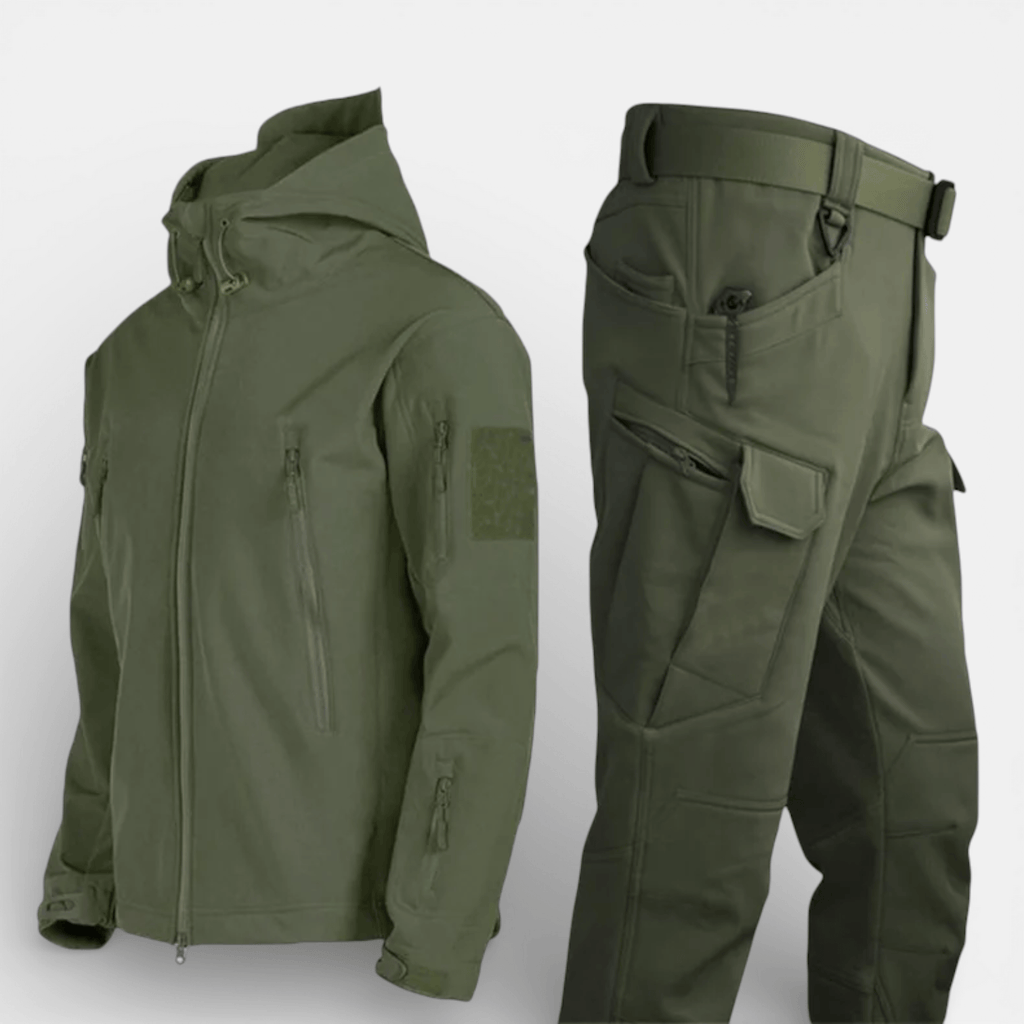 Mon Esprit Nature Vert Olive / S Ensemble de randonnée imperméable - Pro Fit 2