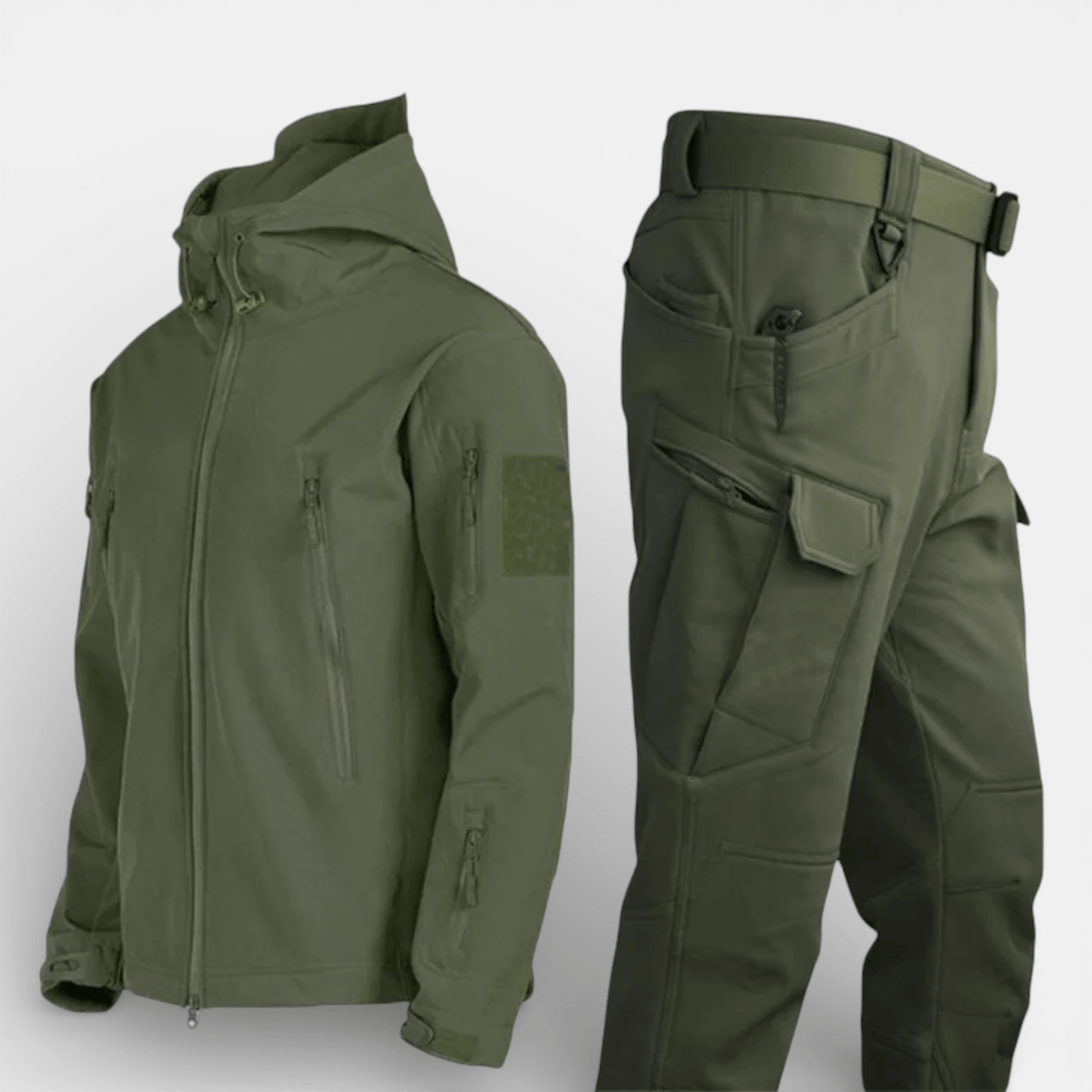 Mon Esprit Nature Vert Olive / S Ensemble de randonnée imperméable - Pro Fit 2