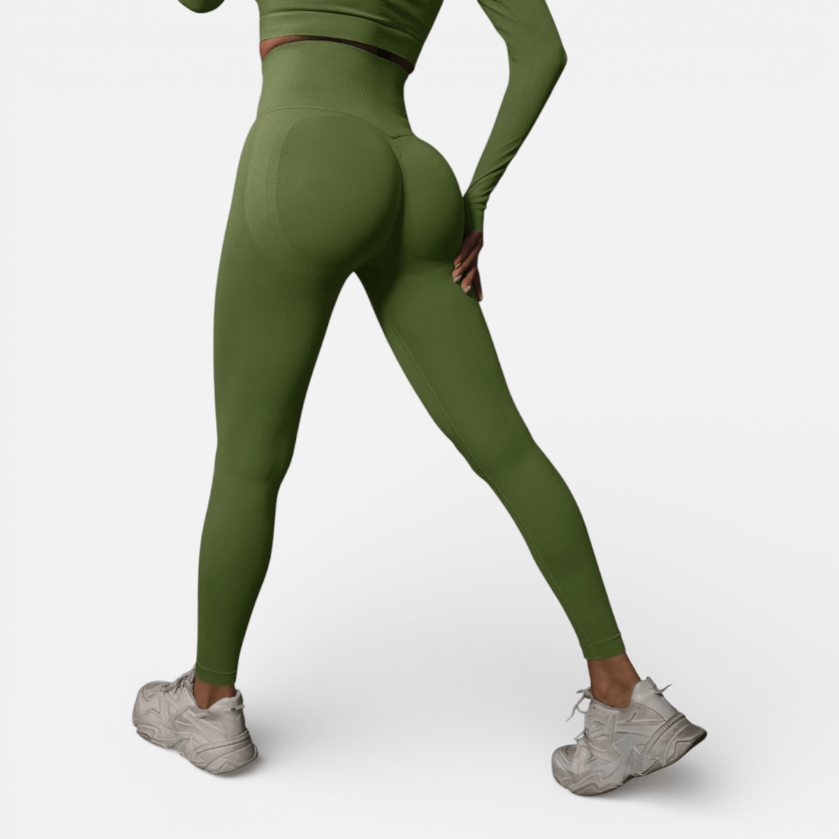 Mon Esprit Nature Vert Olive / S Legging sans couture femmes