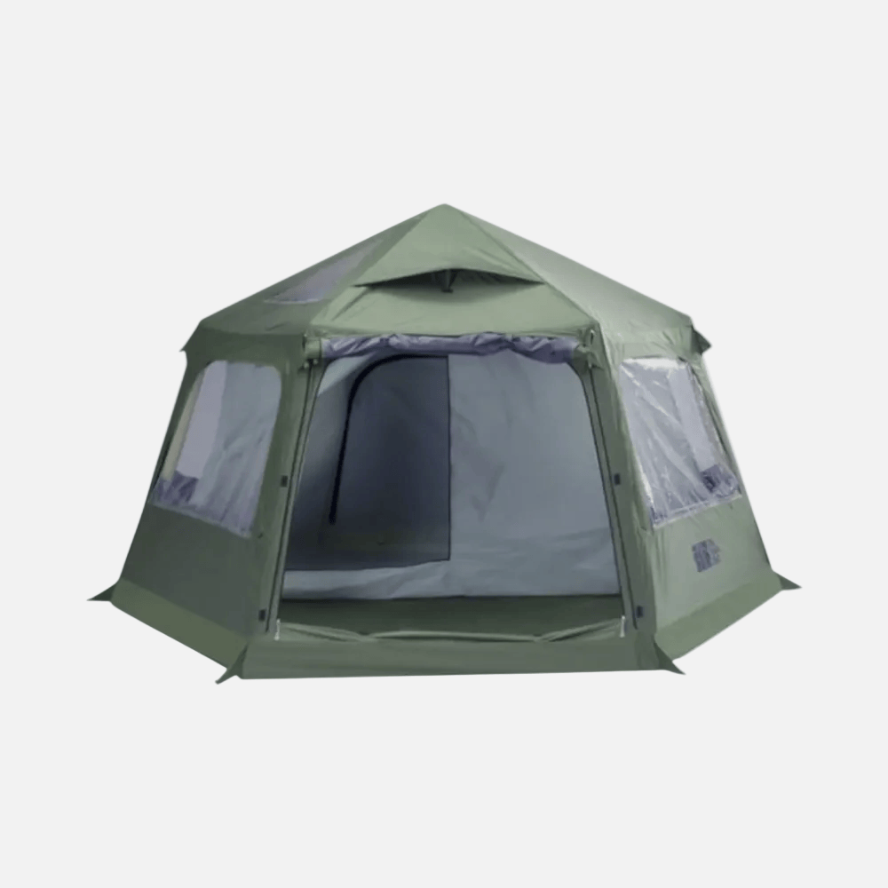 Mon Esprit Nature Vert Olive Tente de camping gonflable 4 saisons - Shelto