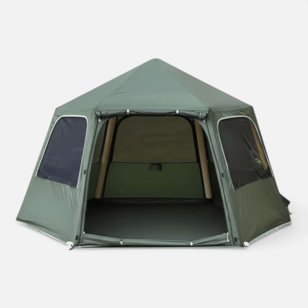 Mon Esprit Nature Vert Olive Tente de camping gonflable 4 saisons - Shelto