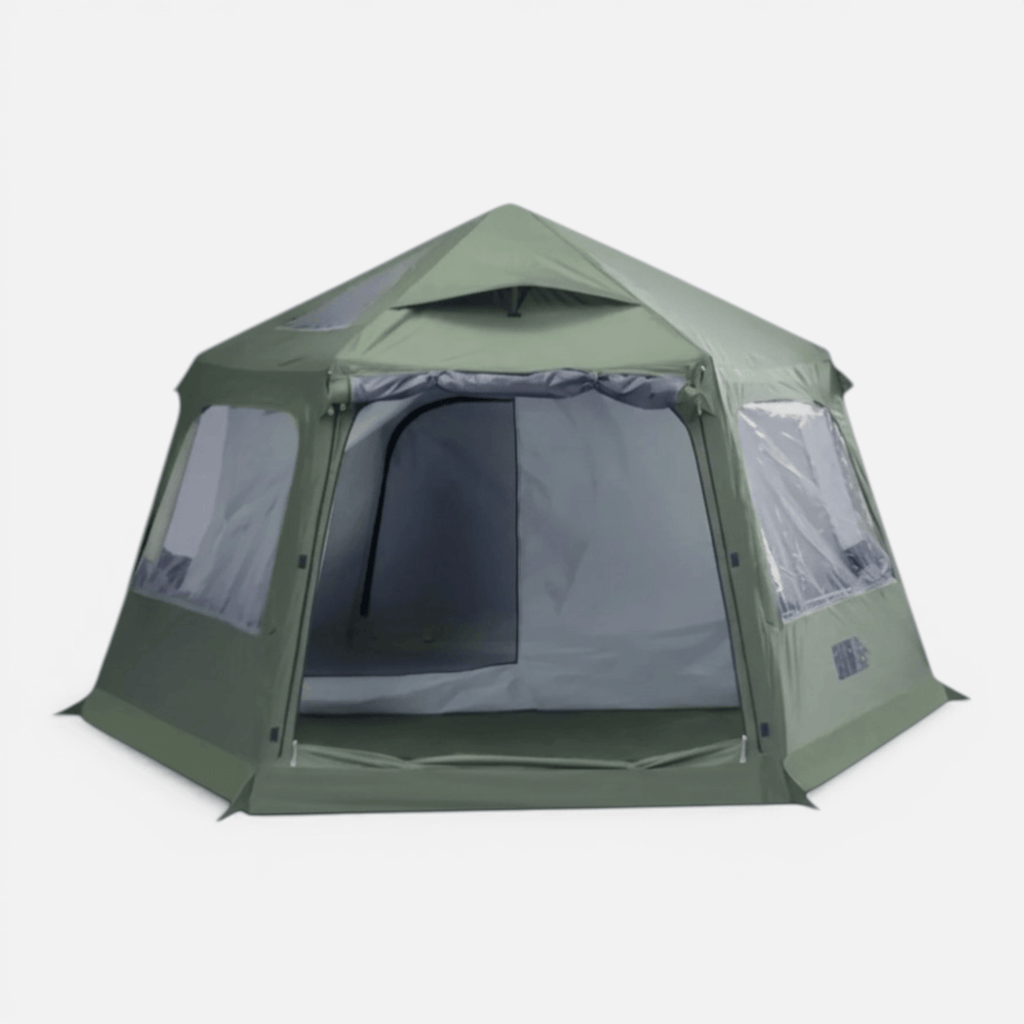 Mon Esprit Nature Vert Olive Tente de camping gonflable 4 saisons - Shelto