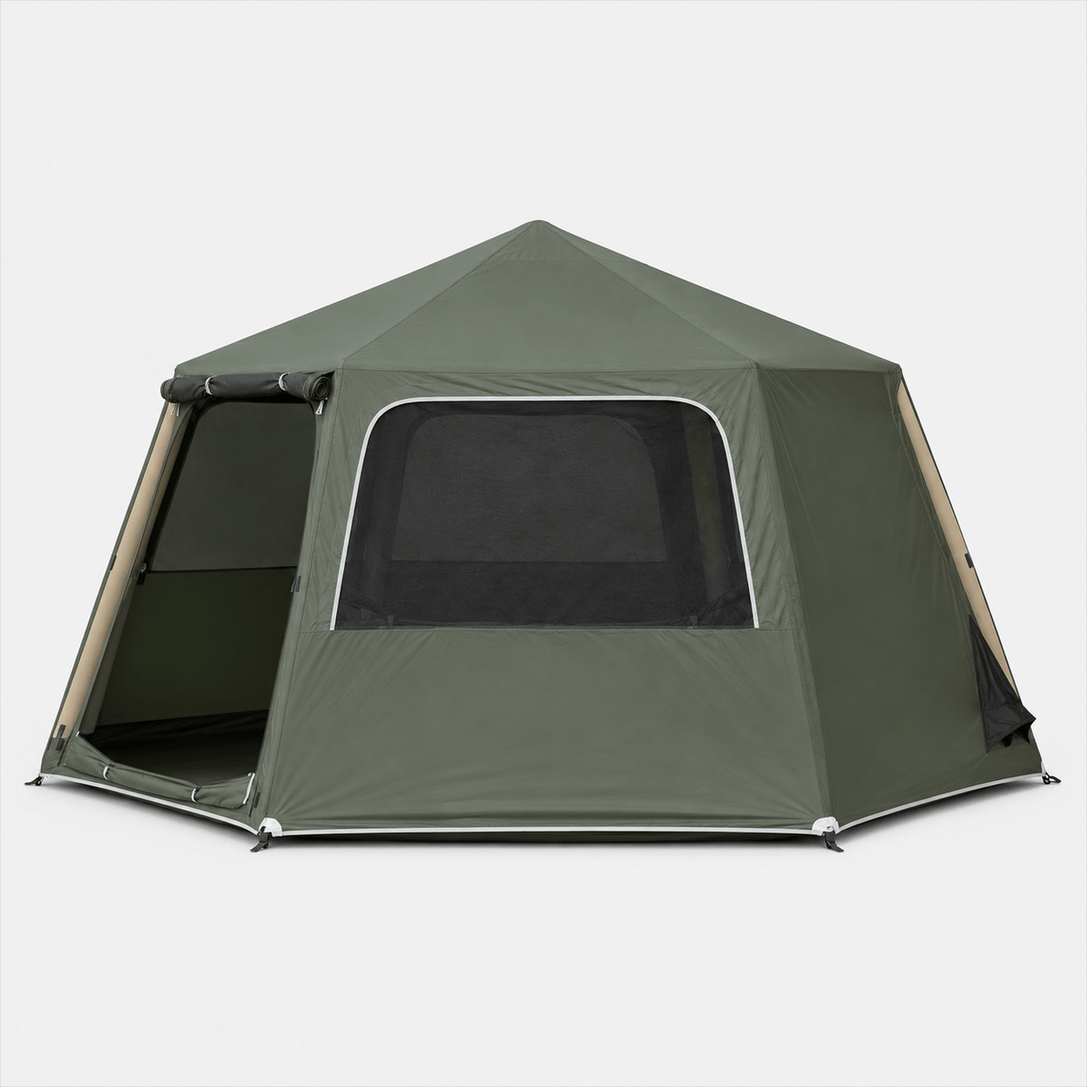 Mon Esprit Nature Vert Olive Tente de camping gonflable 4 saisons - Shelto