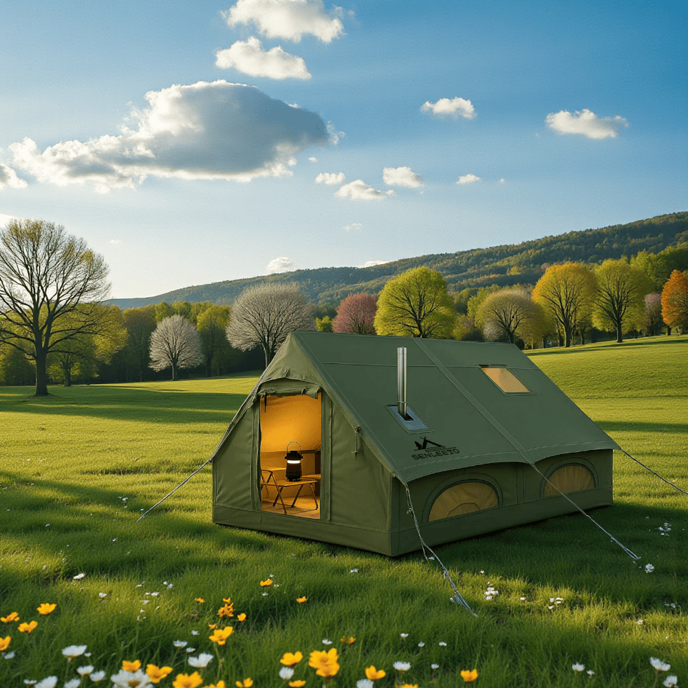 Mon Esprit Nature Vert Olive Tente de camping haut de gamme - Haven Image