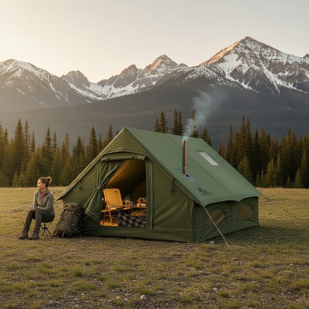 Mon Esprit Nature Vert Olive Tente de camping haut de gamme - Haven