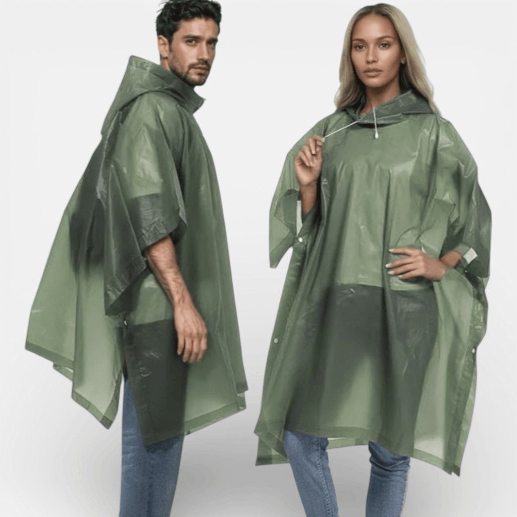 Mon Esprit Nature Vert Ponchos de pluie réutilisables avec capuche