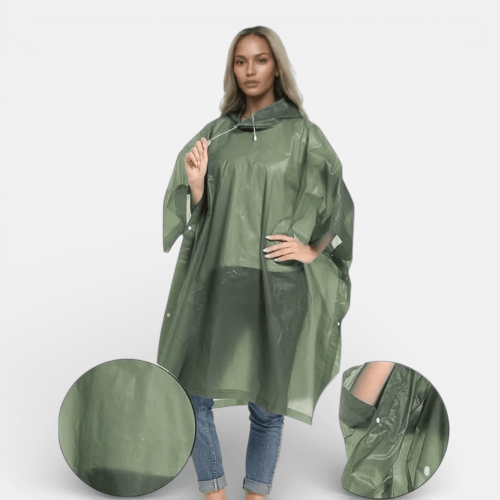 Mon Esprit Nature Vert Ponchos de pluie réutilisables avec capuche