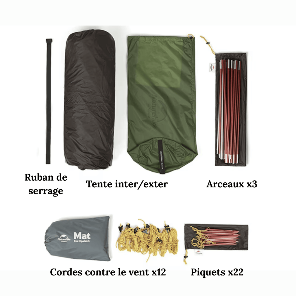 Mon Esprit Nature Vert Tente de camping 4 saisons - Hiking 3/4P