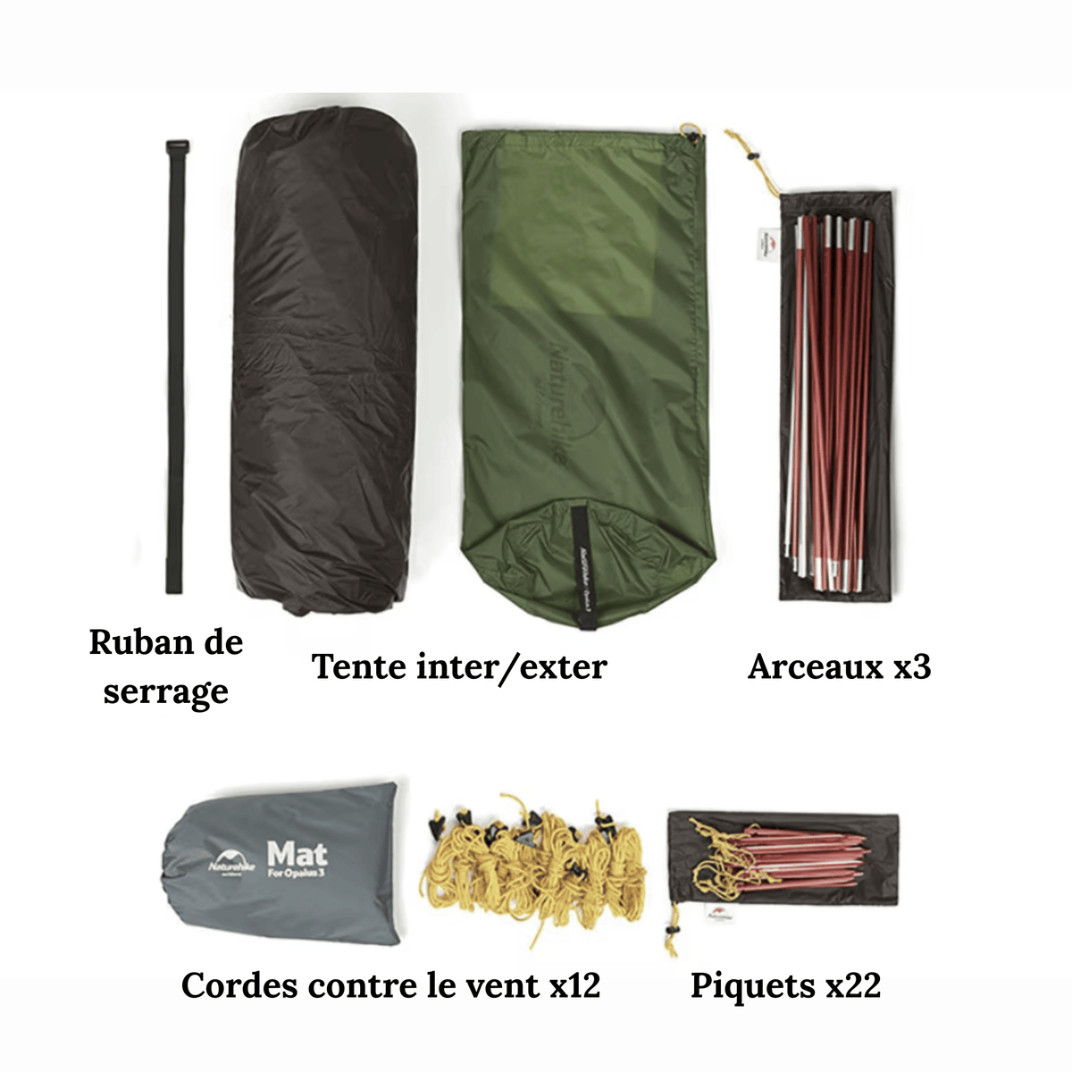Mon Esprit Nature Vert Tente de camping 4 saisons - Hiking 3/4P