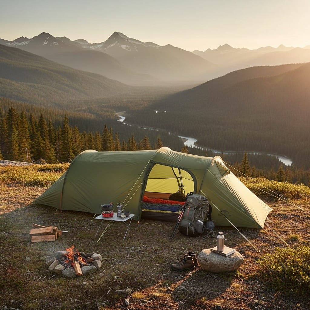 Mon Esprit Nature Vert Tente de camping 4 saisons - Hiking 3/4P