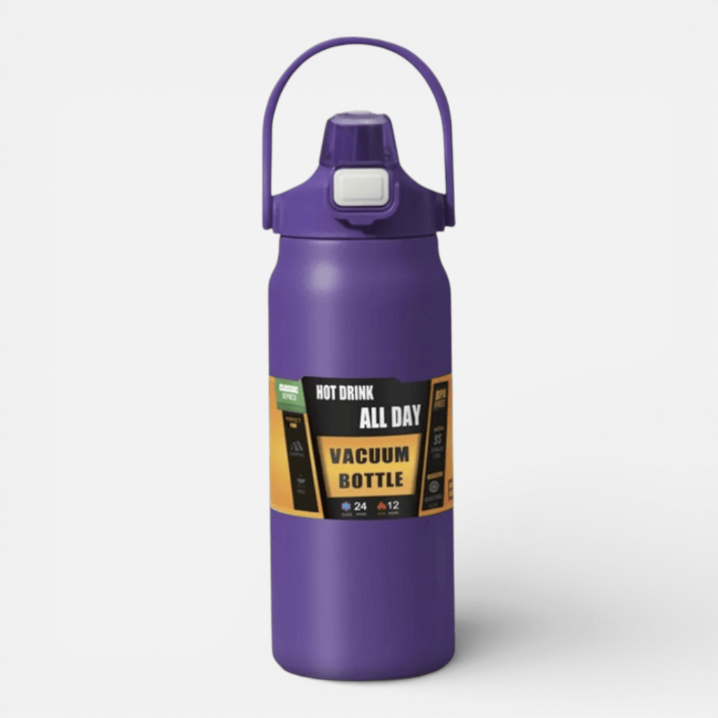 Mon Esprit Nature Violet / 1500ml Thermos en acier inoxydable avec paille - Telmo