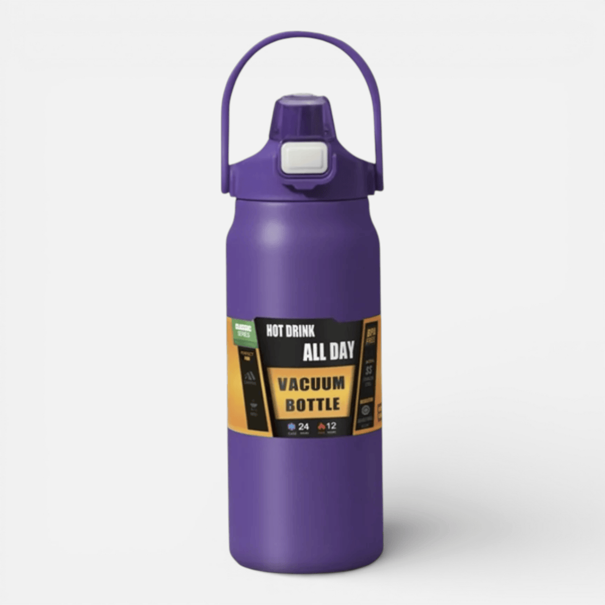 Mon Esprit Nature Violet / 1500ml Thermos en acier inoxydable avec paille - Telmo