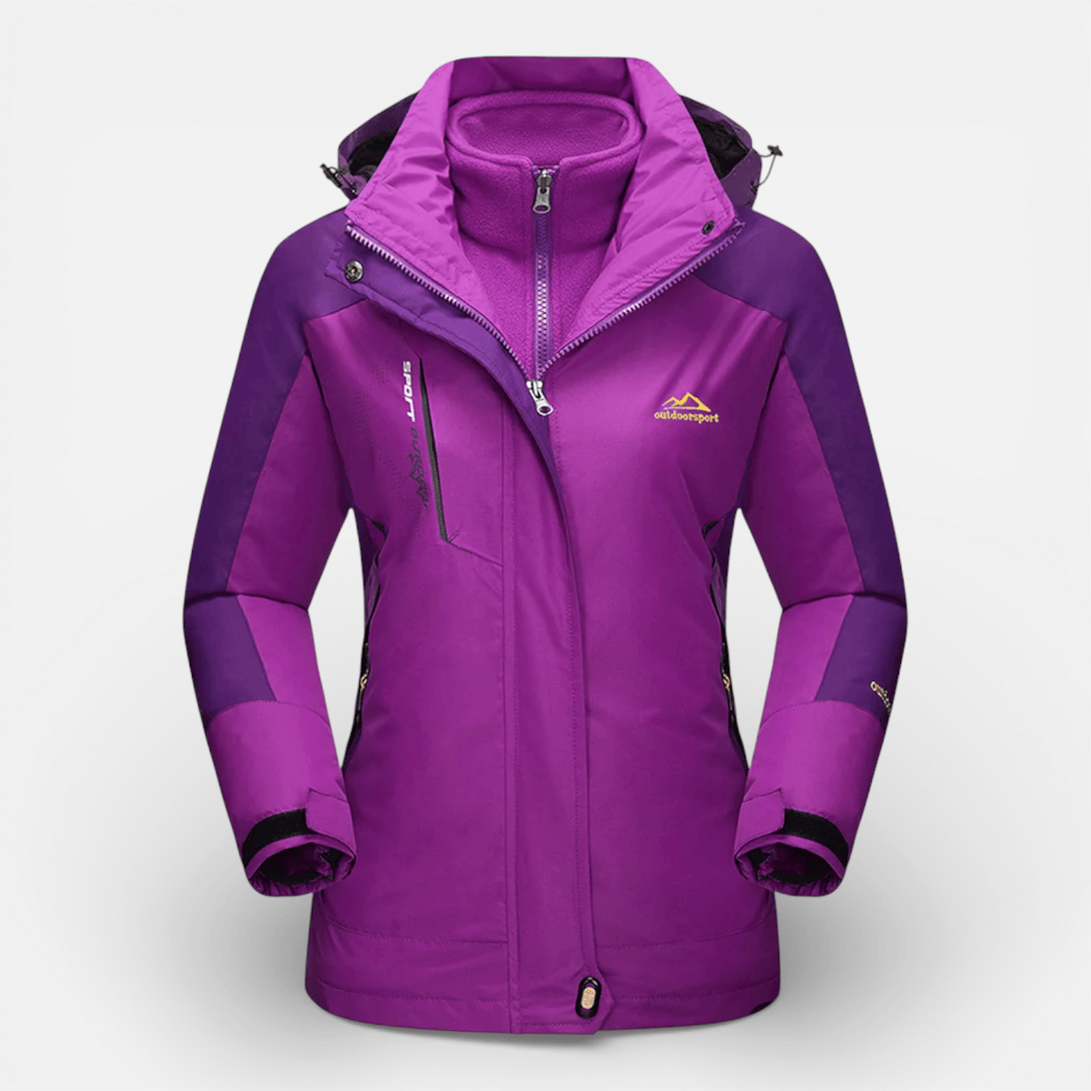 Mon Esprit Nature Violet / XS Veste de randonnée doublée en polaire - Zorna 2